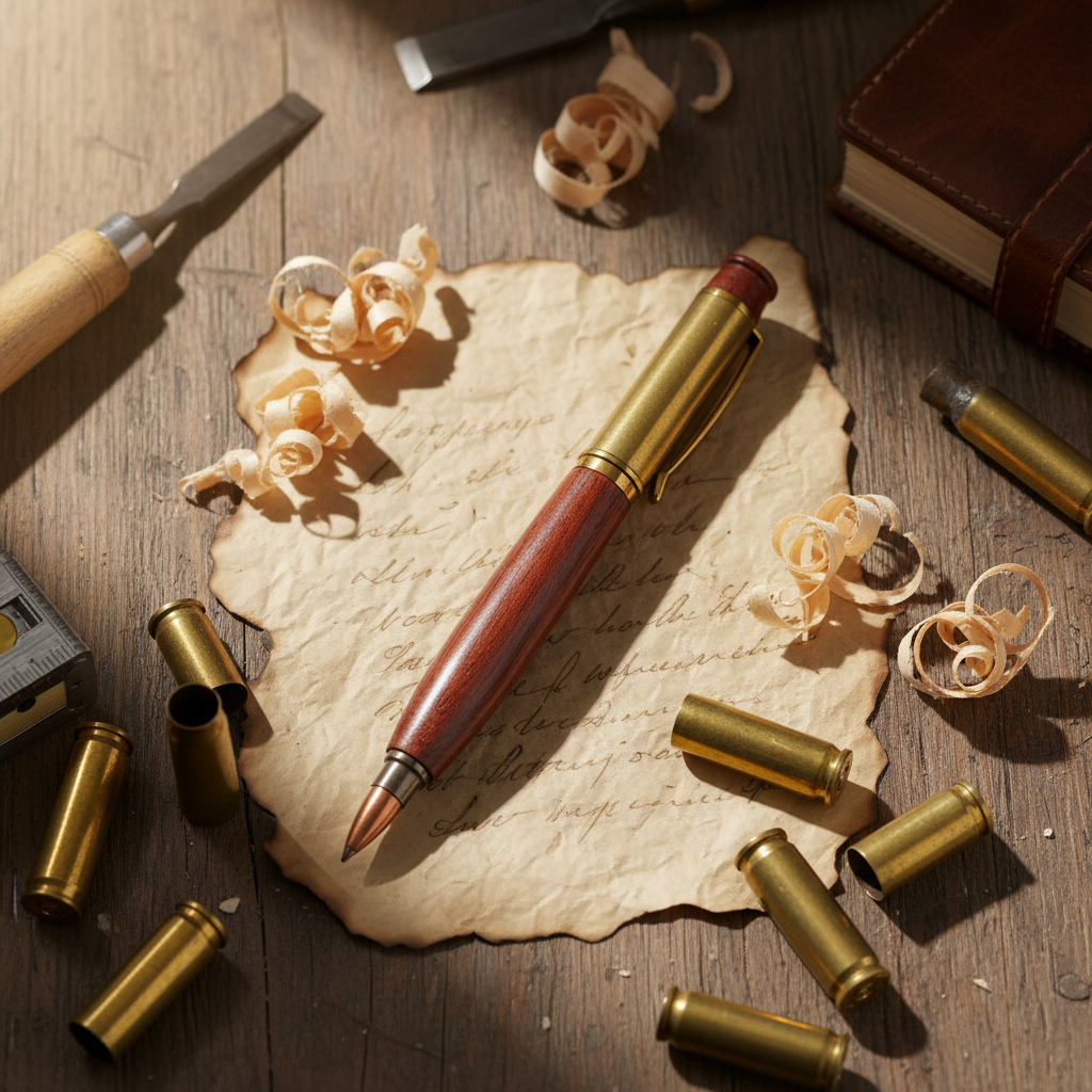 Pen detail on parchment